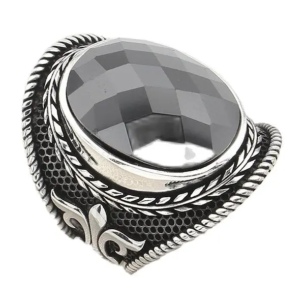 

Мужское серебряное кольцо с овальным черным Цирконом, ювелирное изделие с натуральным камнем в готическом стиле, подарок отцу дедушке