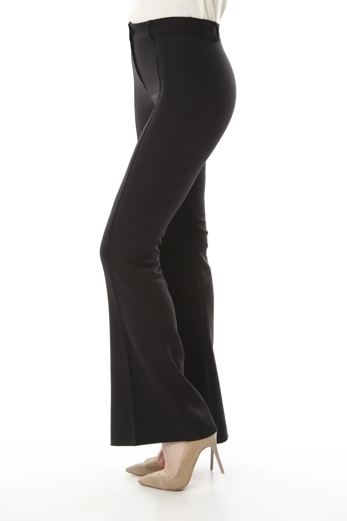 

Nigar Basturk Double fabric Spanish Trotting Black Ladies Pants