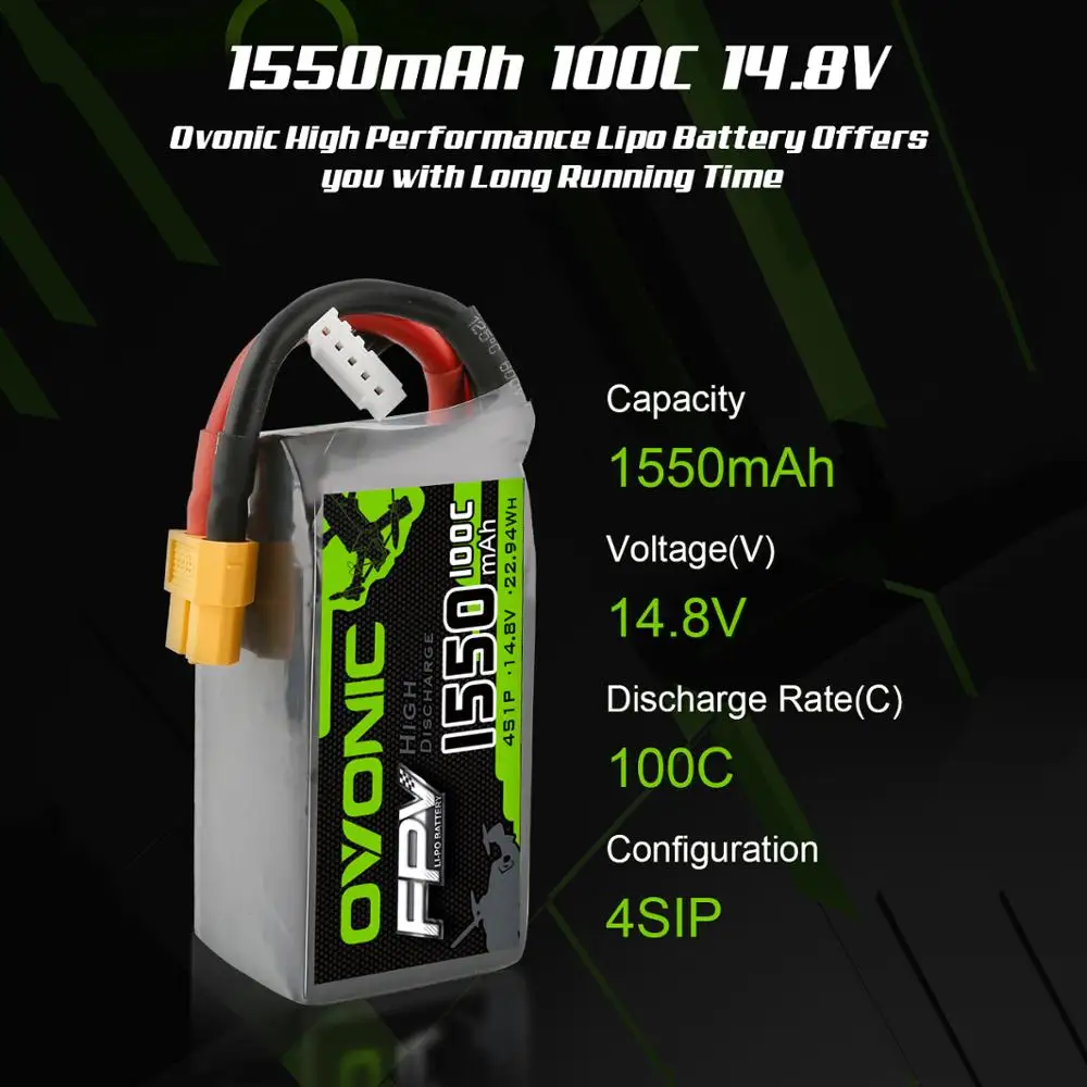 ovonic 148 v lipo батарея 1550 мач 4s lipo батарея 148 v lipo