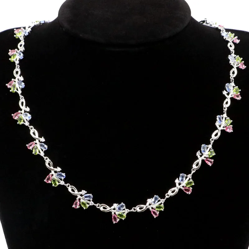 18x12 мм Мульти Цвет создан Зеленый Перидот фиолетовый танзанит Турмалин женские