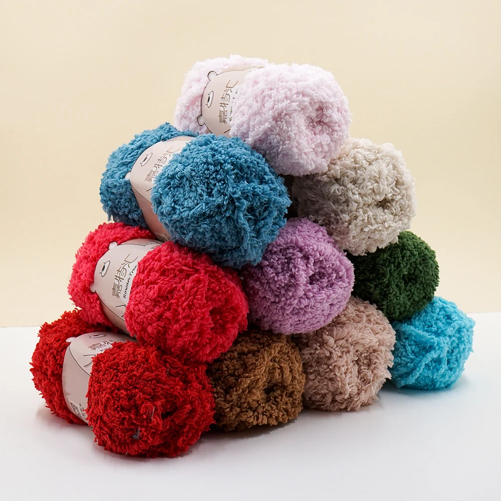 50 г/шт. мягкая плюшевая Коралловая бархатная пряжа из 100% полиэстера для детского