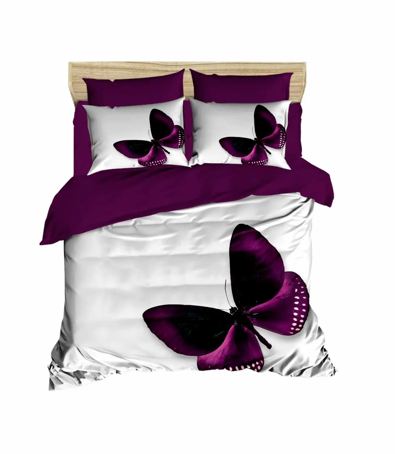 

100% Turkish Cotton Butterfly Bedding Set 3D Printed Duvet Cover Set, All Sizes, Made in Turkey