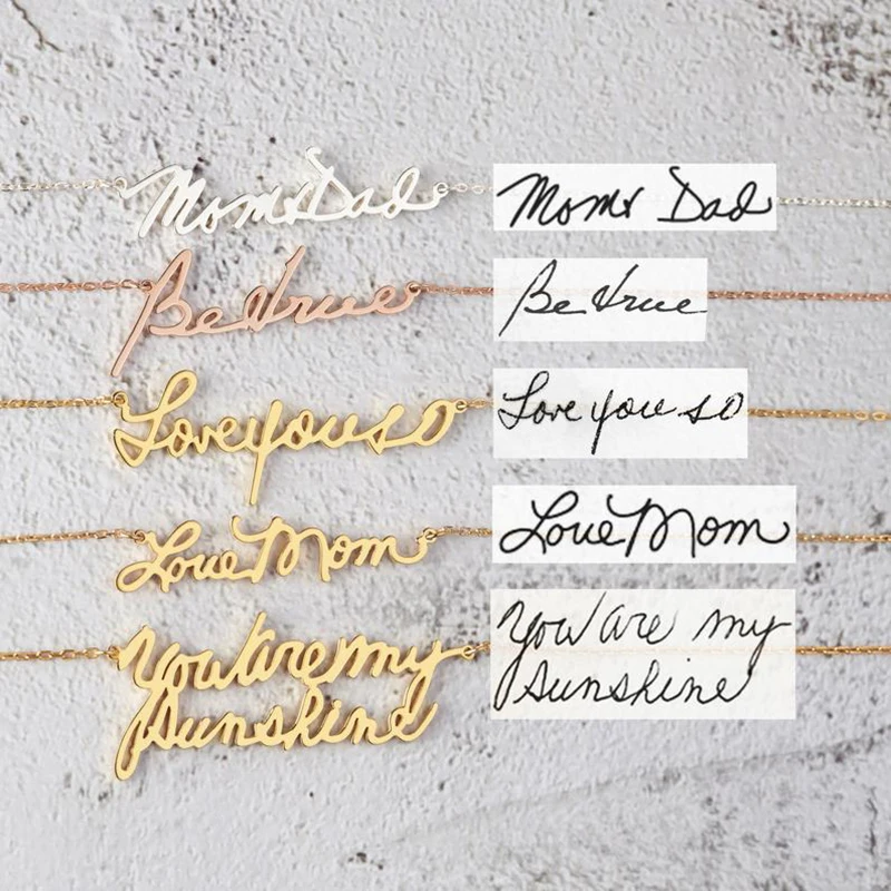 Ожерелье с именем и надписью на заказ колье из нержавеющей стали индивидуальной