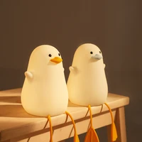 cute seagull silicone night light with touch control usb portable dimmable desk lamp gifts for women girls baby kids bedroom