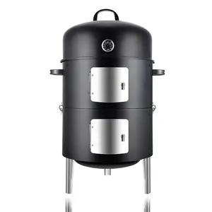 Новинка! Барбекю-гриль со встроенным термометром, защитная печь для барбекю, 17 дюймов, легкая сборка, со встроенным термометром