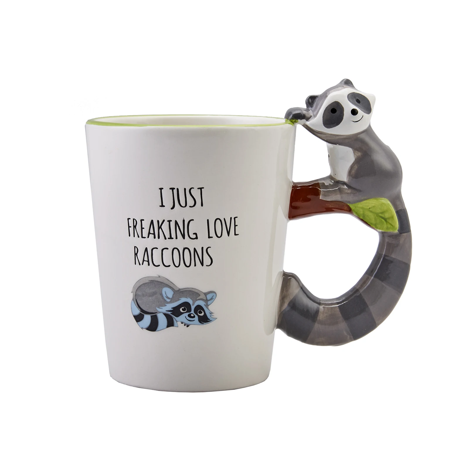 

Animal Raccoon Mug Heat-Resistant Espresso Coffee Mug Cup Turkish Coffee Drink Beverage Serving Durable Cup Stoneware White Tea Cup Drinkware Gift Kitchen Accessories Decorative Raccoon Figure Animal Mug