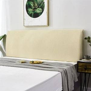 Thicken Elastic All-inclusive Bed Head Covers Headboard Cover Polar Fleece for Home Solid Color Long Back Chair Cover Plain Dyed