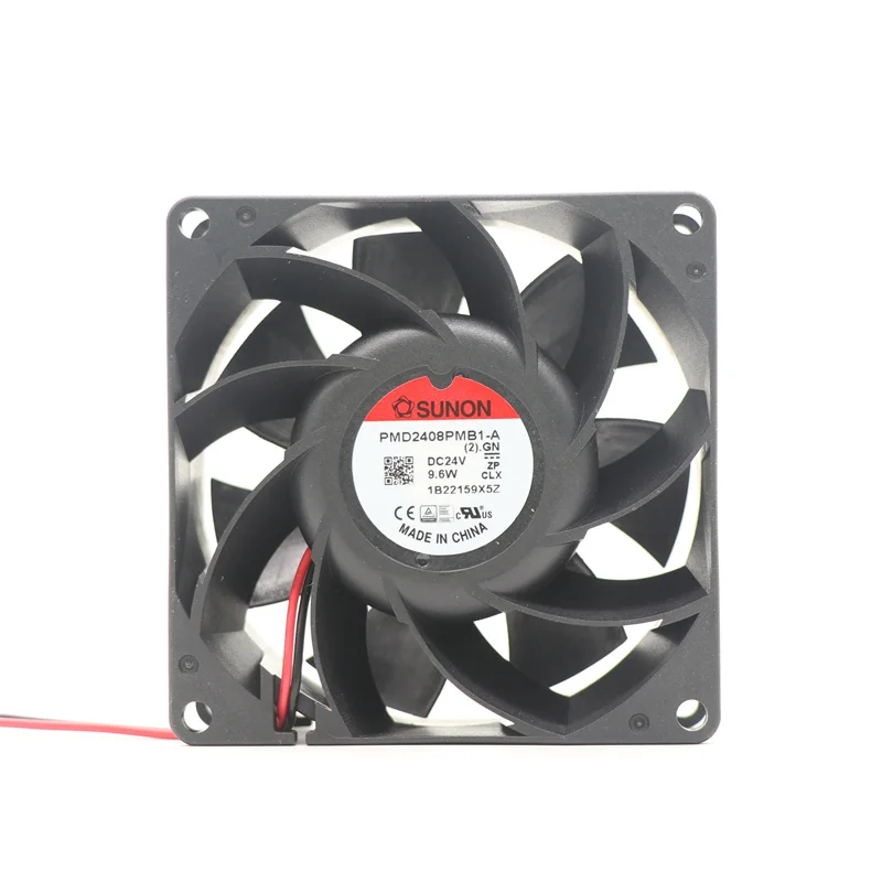 

SUNON PMD2408PMB1-A 8038 80x80x38mm 8cm DC 24V 9.6W 0.4A 5700RPM 84.1CFM Ball Bearing inverter axial cooling fan