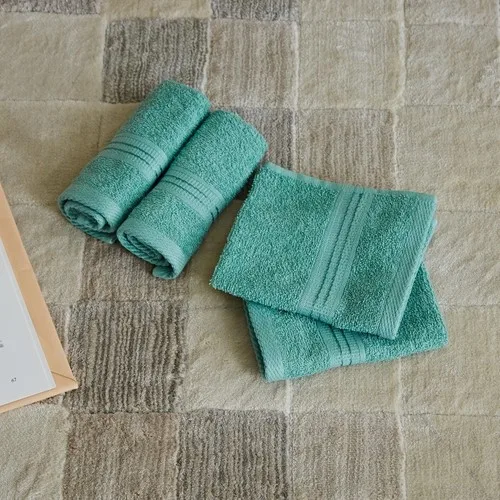

3 'lü Havlu 30x30 см Misafir El Havlusu Aqua Rengi