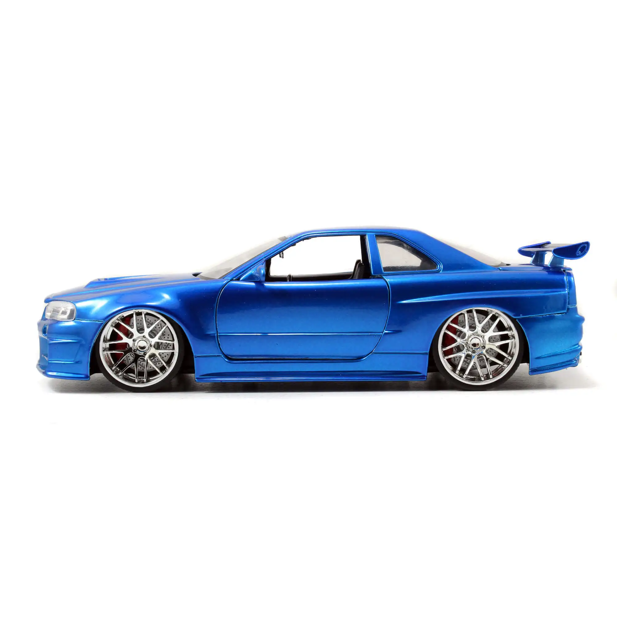 Металлический Чехол Jada Форсаж-Бриан 2002 Nissan Skyline GT-R (BNR34) (1:24) Blue Edition JDM Street Drift Super Cars |