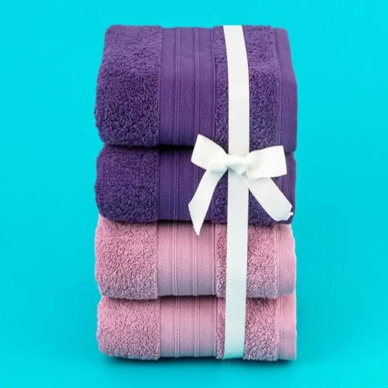 Turkey 4Pc Cotton Face Towel Adult Washing Towel Men Women Bath Towel Set Ideal Sizes Quick Dry Soft Water Absorbent