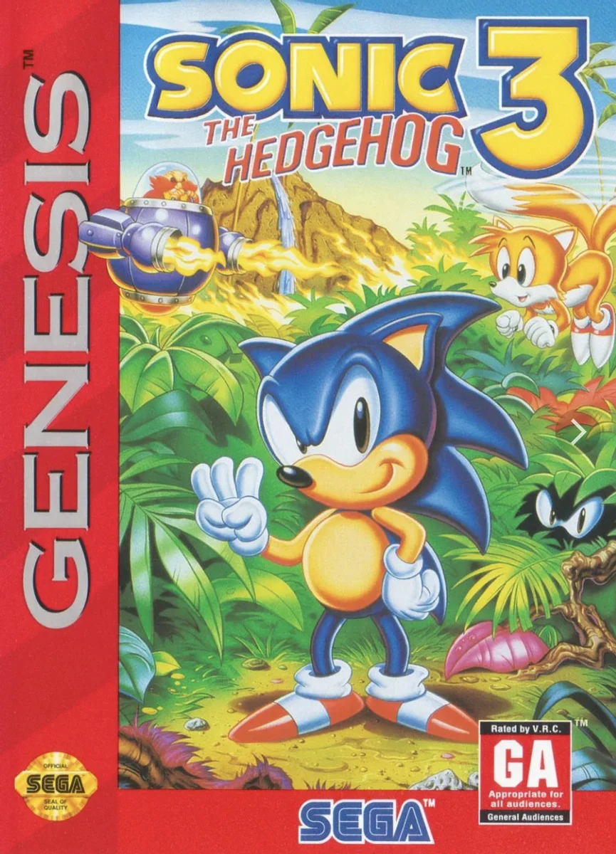 Картридж 16-bit SONIC THE HEDGEHOG 3 для SEGA MEGA DRIVE 2 MD2 совместим со всеми 16 bit приставками |