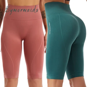 Imported Bymermaids Fitness Yoga Shorts High Waist Seamless Running Sports Shorts Sexy Peach Butt Push Up Leg