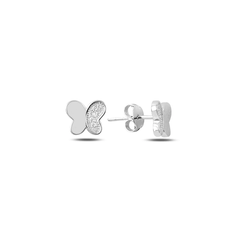 

Silver 925 Sterling Zircon Butterfly Earrings