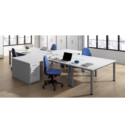 Настольная Офисная Серия хром/белый| |