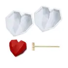 Полость 3D алмаз любящее сердце Форма силиконовая форма для выпечки в форме цветка для свадьбы выпечки губка шифон мусс шоколад формочка для десерта украшения