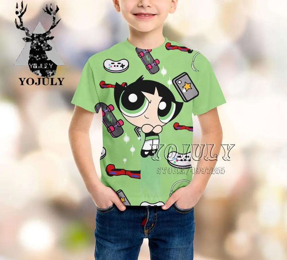 YOJULY The Powerpuff/детская одежда с 3D принтом для маленьких девочек и мальчиков детская