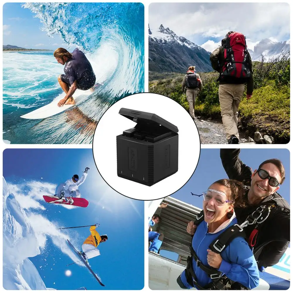 AFAITH 3 Channel USB 0 чехол для зарядного устройства совместимый с GoPro Hero 8 7 6 5 Black Action Camera