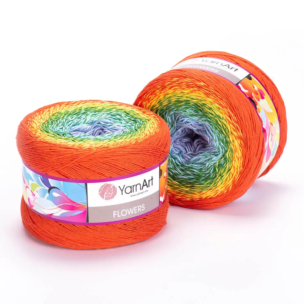 Yarn yarnart flowers 55% cotton 45% polyacryl in a motto 1000 m 250 gr./price for 2 Motok |