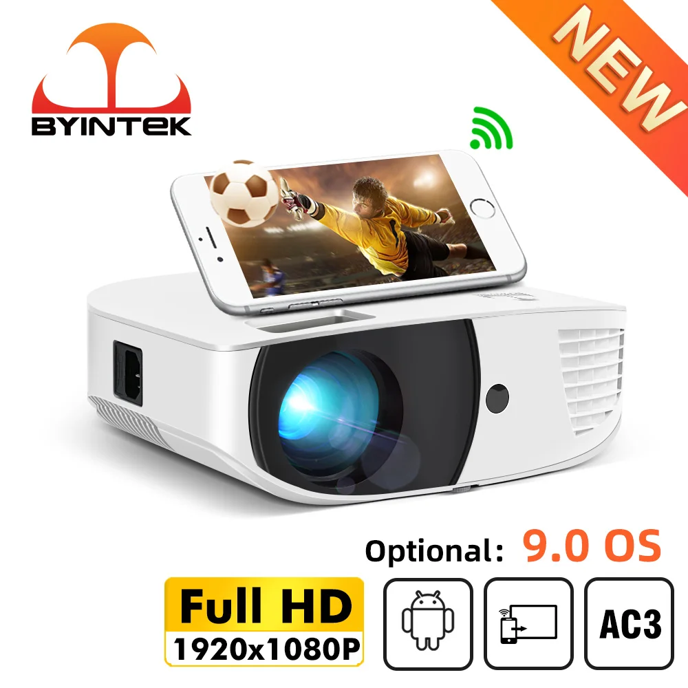 

Hot BYINTEK K20X Full HD Native 1920*1080P Smart Android WIFI LED Video LCD Home Theater Projector for Smartphone 3D 4K Cinema