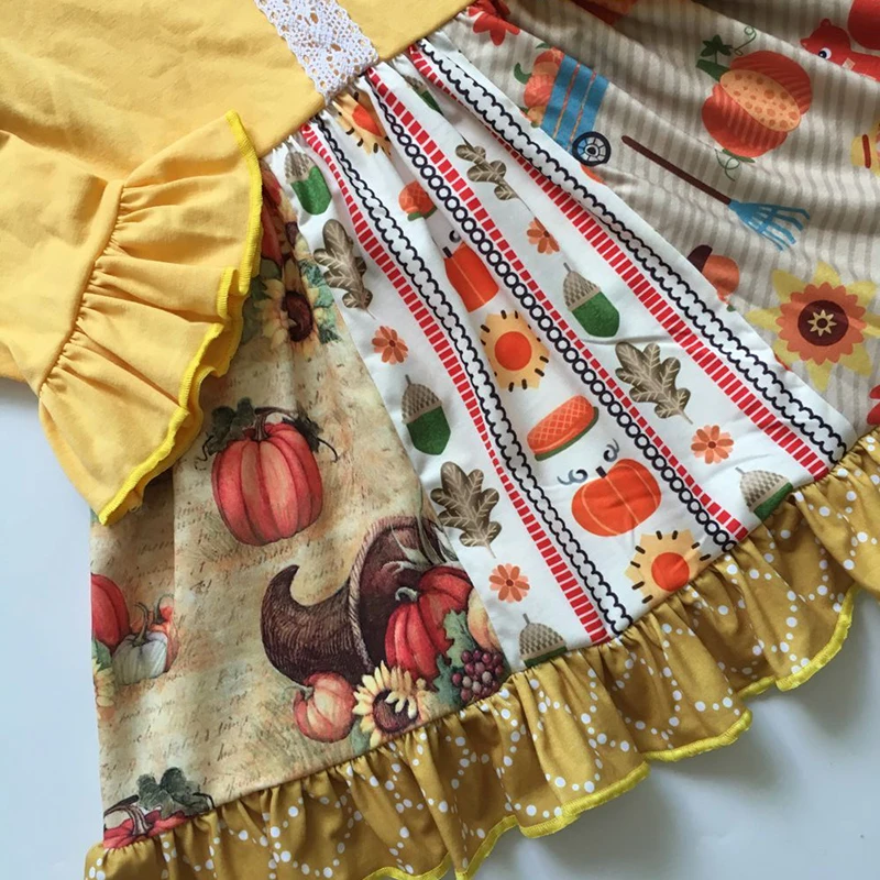 Новый стиль Оптовая продажа Эксклюзивная детская одежда Платье для девочек с