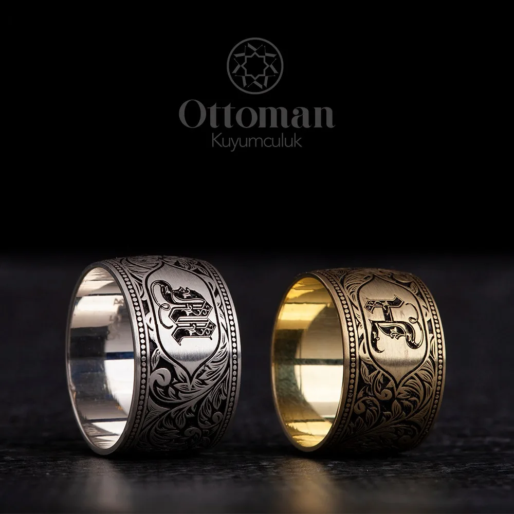 Handmade Engraved Name Men And Women Silver Ring Wedding Engagement Jewelry Turkish Bands Adjustable Rings