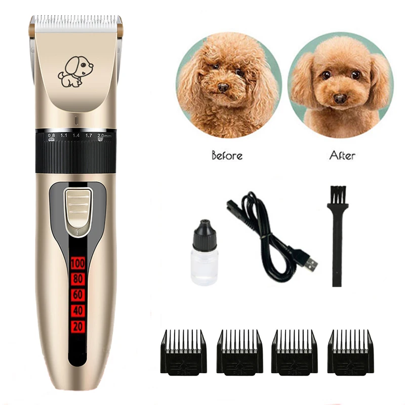 

Electric Pet Clipper Dog Hair Clipper For Dogs Reachageable Trimmer Haircut Cat Hair Cutting Remover Machine Grooming Kit Pets