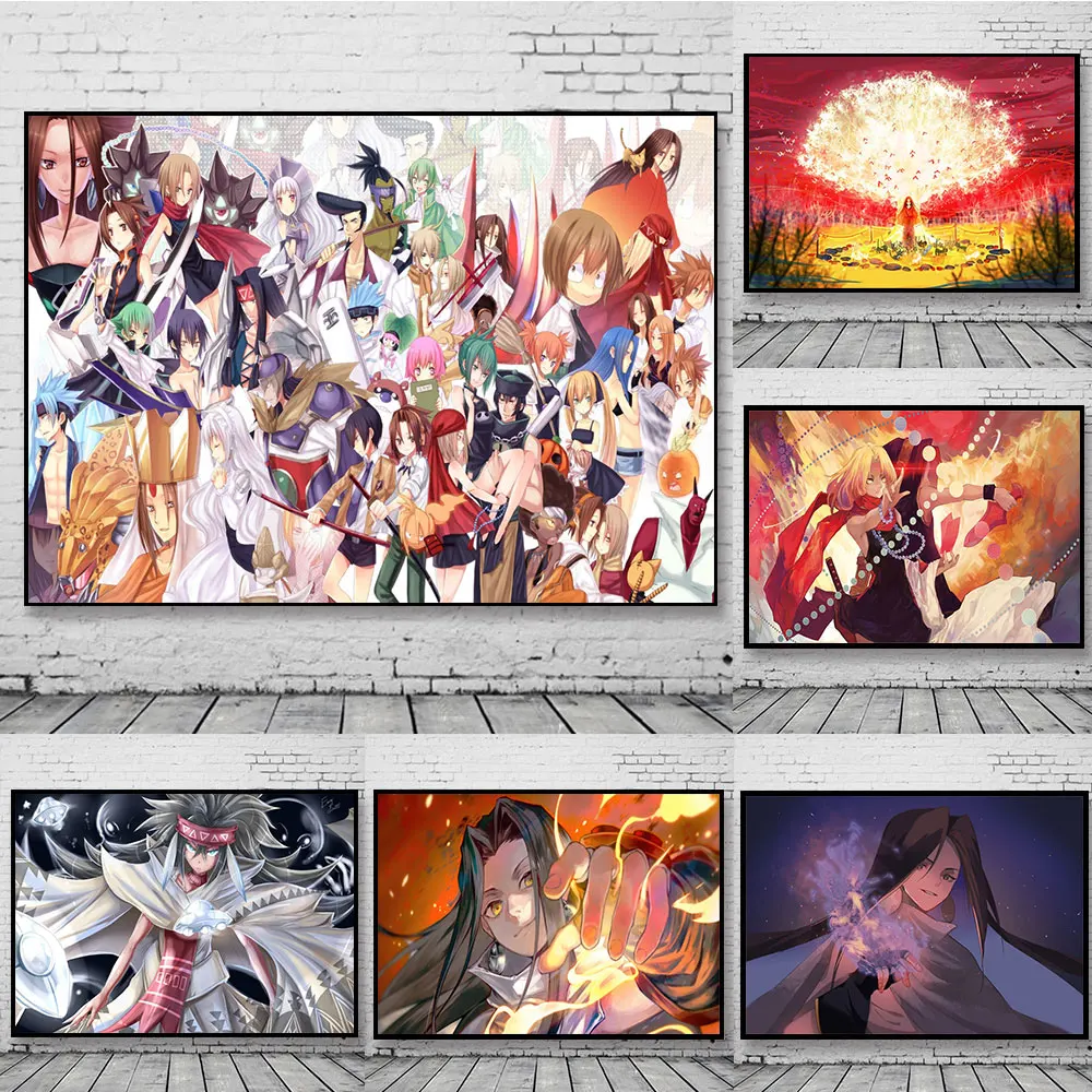 

Shaman King Canvas Painting Wall Art Japanese Anime Yoh Asakura Poster and Print Comic Pictures Room Home Decoration Mural Gift