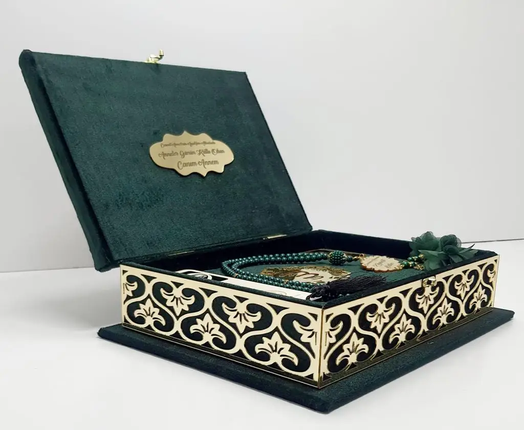 Large Size Luxury Quran Set Velvet Black Color Quran Arabic Quran Islamic Books Muslim Gifts Islamic Gifts For Muslims Wedding