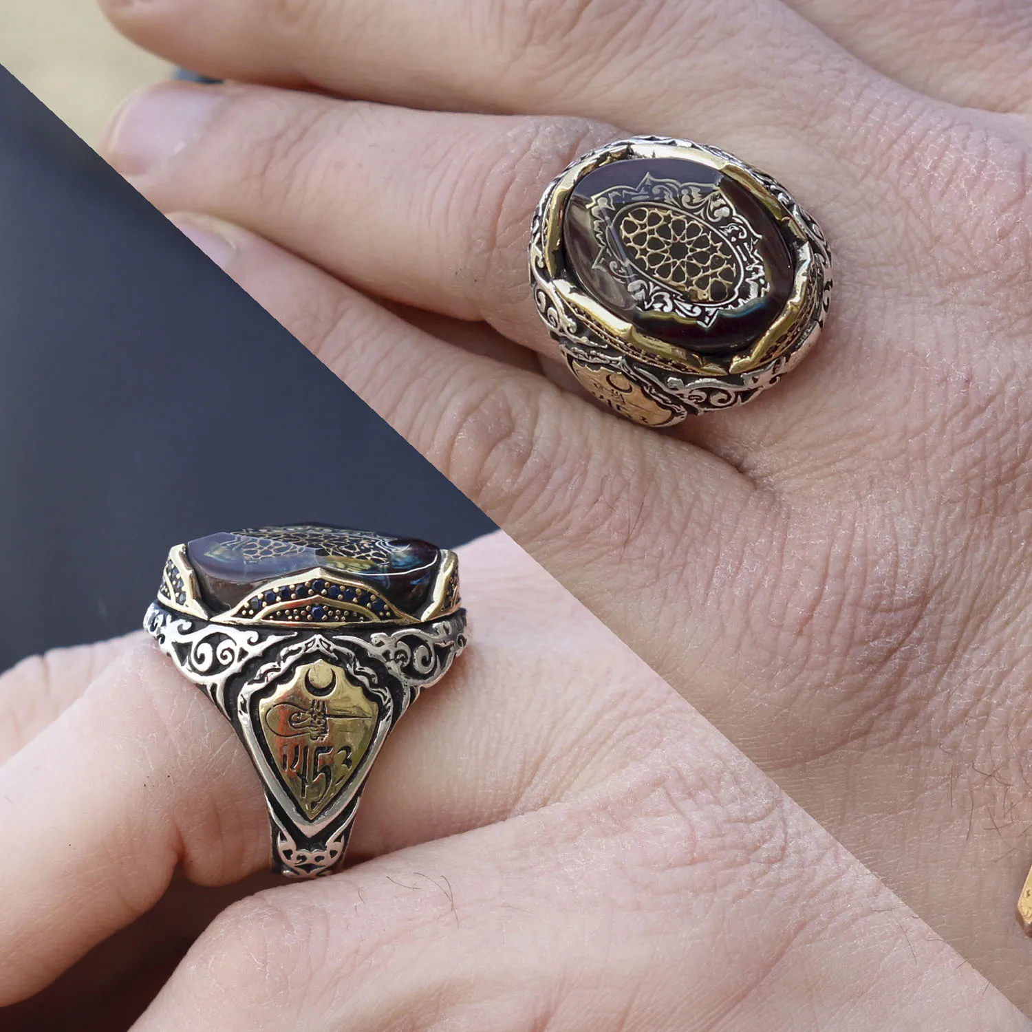 

Серия ALA | 1453 серебряное кольцо специального дизайна, модная Турецкая Высококачественная ручная работа
