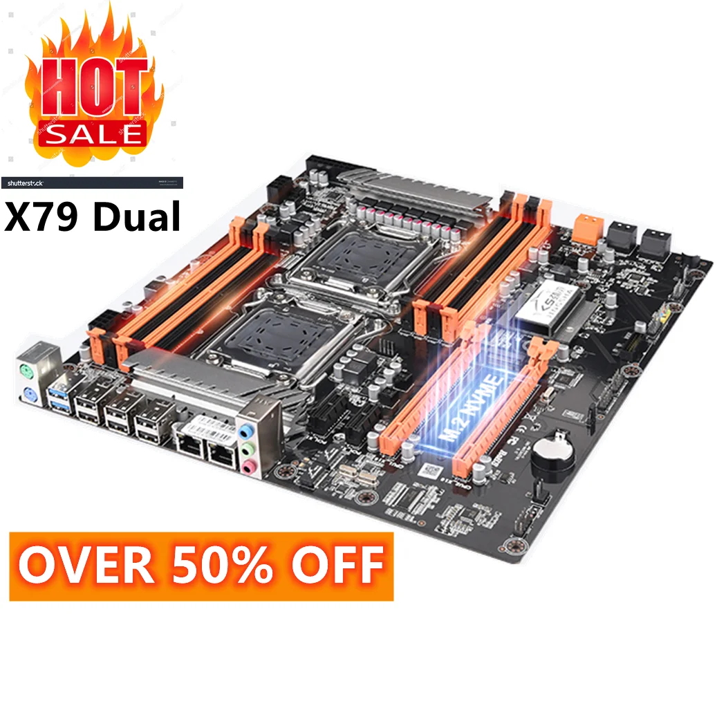Материнская плата X79 двойной Процессор Lga 2011 гнездо Ксеон E5 2680 V2 8 * DDR3 Оперативная
