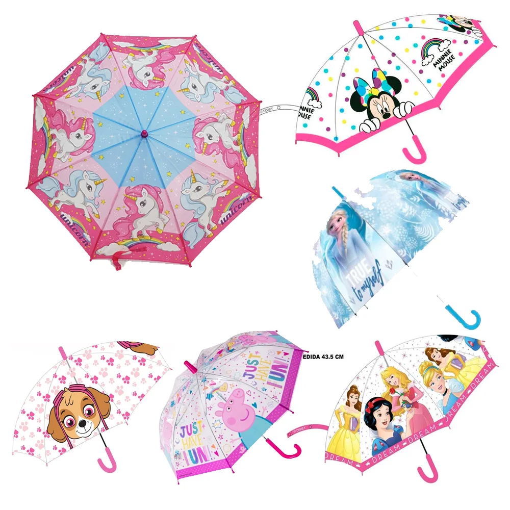 Paraguas de disney para niñas, minnie mouse ,unicornio,frozen,princesas,vario modelos ,liciencial,oficial