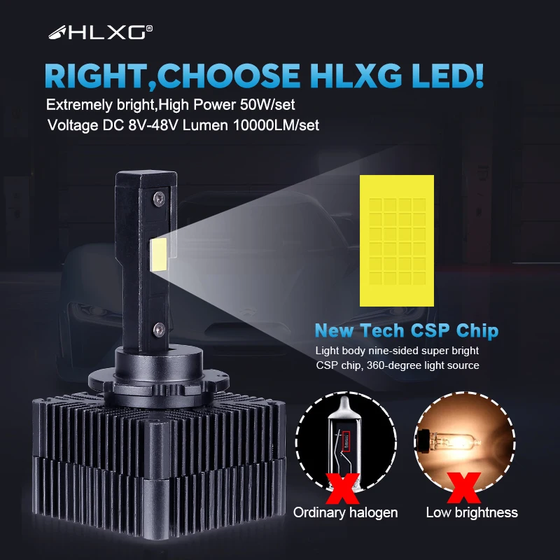 Светодиодный D2S D3S Plug And Play светодиодный лампы 1:1 замена оригинальной HID D1S D2R D4S D4R D5S