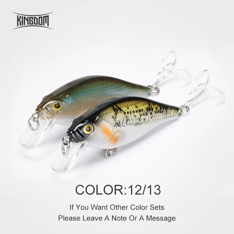 Color 12 13 Kingdom Fishing жесткие приманки тонущие гольян воблеры Джеркбейт кренкбейт 55 мм 6,5 г пластиковые приманки Четыре цвета модель 7501 - Цвет: Color 12 13