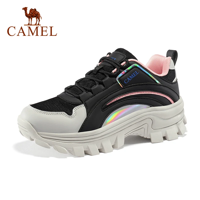 CAMEL Women's Sneaker Shoes New Trend Fashion Casual Sports Shoes Ladies Non-slip Thick-soled Increased Chunky Shoes Female
