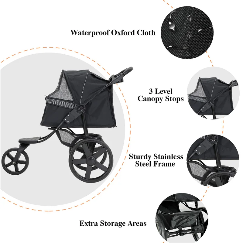 Складной собака коляска Jogger для малых и средних собак кошек роскошный Pet 3 х