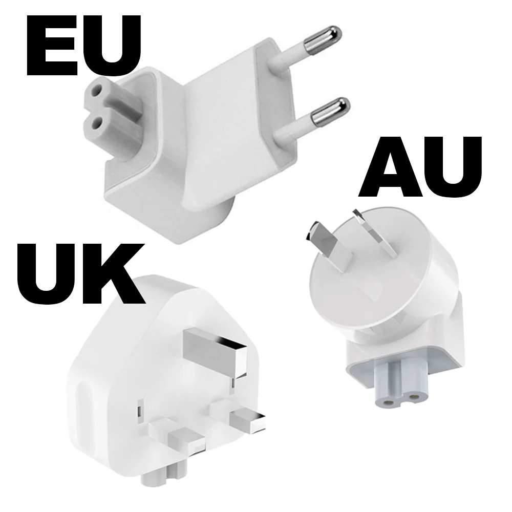 Universal Euro Wall Plug AC Power Adapter, Authentic EU US UK AU Duck Head for Apple Macbook Pro Air Ipad Iphone USB  Charger