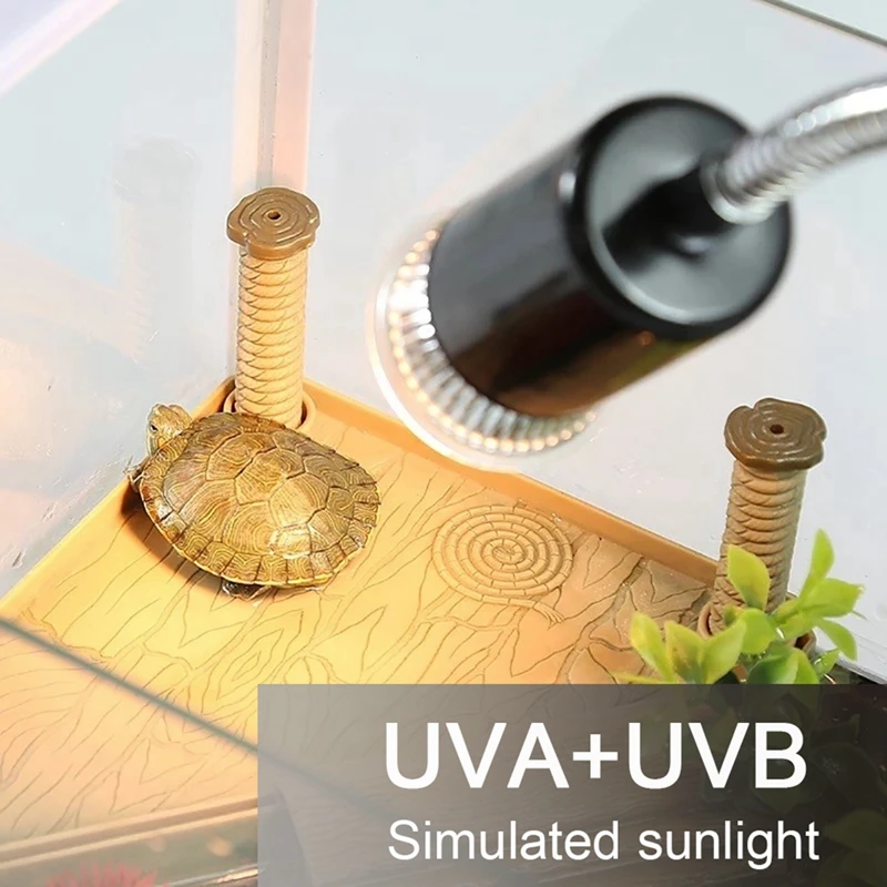 LEDGLE Pet Heat Lamp UVA UVB Reptile Turtle 25W & 50W E27 Bulb Lighting Clamp for Lizards Snakes Chameleon | Дом и сад