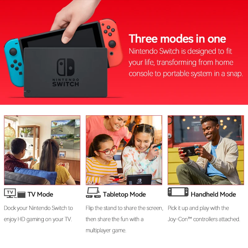 Переключатель Nintendo с 2 5-дюймовым сенсорным ЖК-дисплеем Joy Con 32 ГБ 6 2-9 часов работы