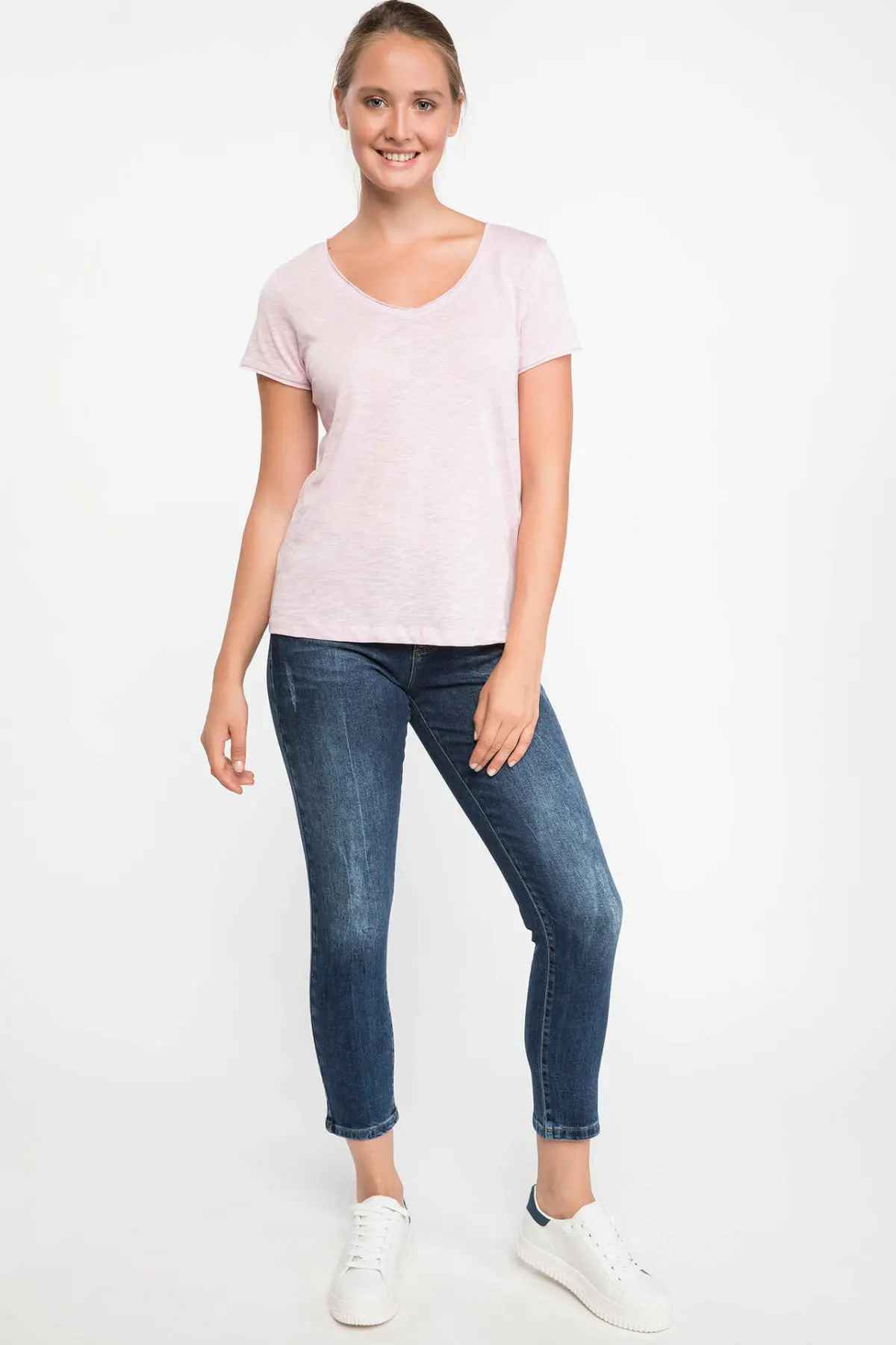 Женские джинсы скинни DeFacto темно синие со средней талией Trousers H1840AZ18AU| |