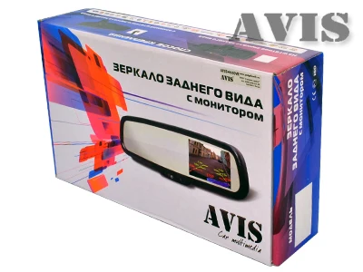 Зеркало заднего вида со встроенным монитором 4.3&quot AVEL AVS0401BM | Автомобили и