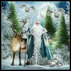 Наборы для вышивки крестиком 14 ct DMC, Набор для творчества сделай сам, с Санта Клаусом, мороз, стариком, мороза, русский язык