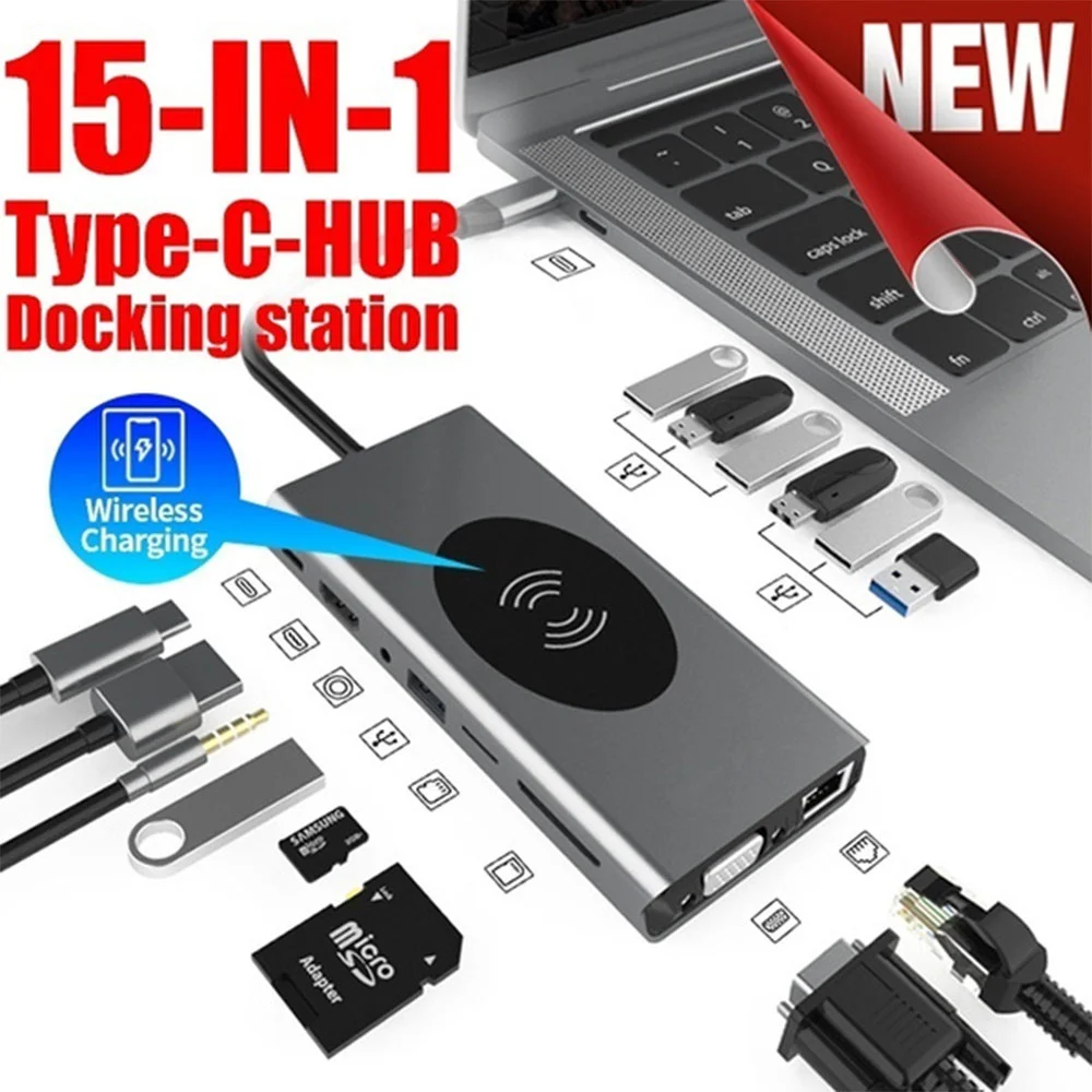 

USB HUB Multifunction HUB 4K HDMI U Disk PD FAST CHARGE USB Expander Upgrade Computers