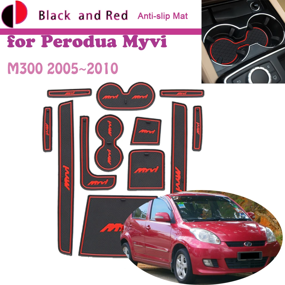 

Rubber Mat Door Groove for Perodua Myvi M300 Daihatsu Boon 2005~2010 Cup Holder Cushion Gate Slot Coaster Dust-proof Sticker