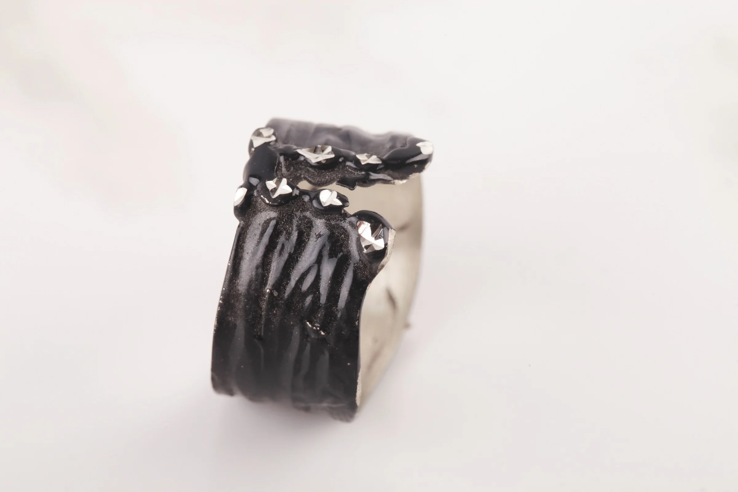 

UM US JEWELRY Black Color Unisex Ring