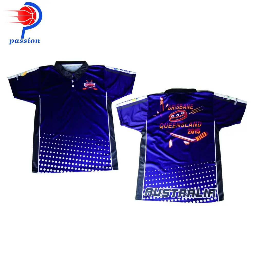 Темно синие рубашки поло для хоккейных фанатов с дизайном в белый горошек|shirt