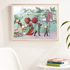Винтажный постер на холсте с изображением Феи клубники, Эльзы, Beskow, Сказочная живопись, настенное украшение для детской комнаты