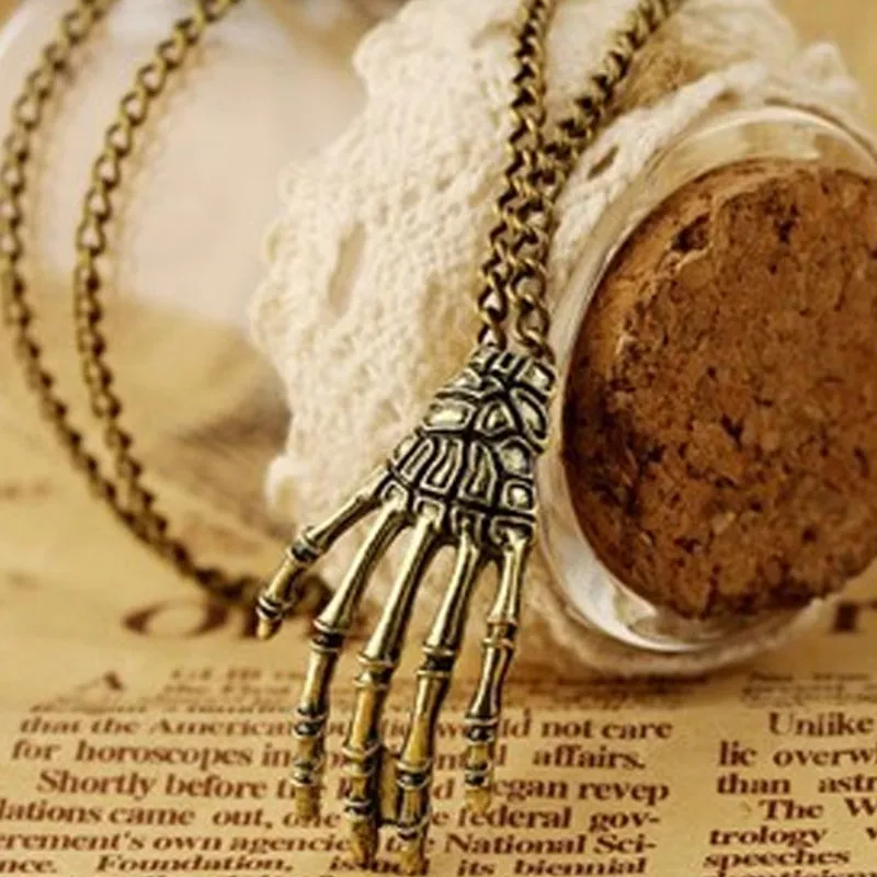 Подвеска для мужчин и женщин стильное ожерелье с костяшками в форме скелета 1 шт. |