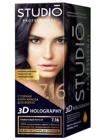 Комплект 3D HOLOGRAPHY для окрашивания волос STUDIO PROFESSIONAL 7.16 графитовый метеор 2*50+15 мл