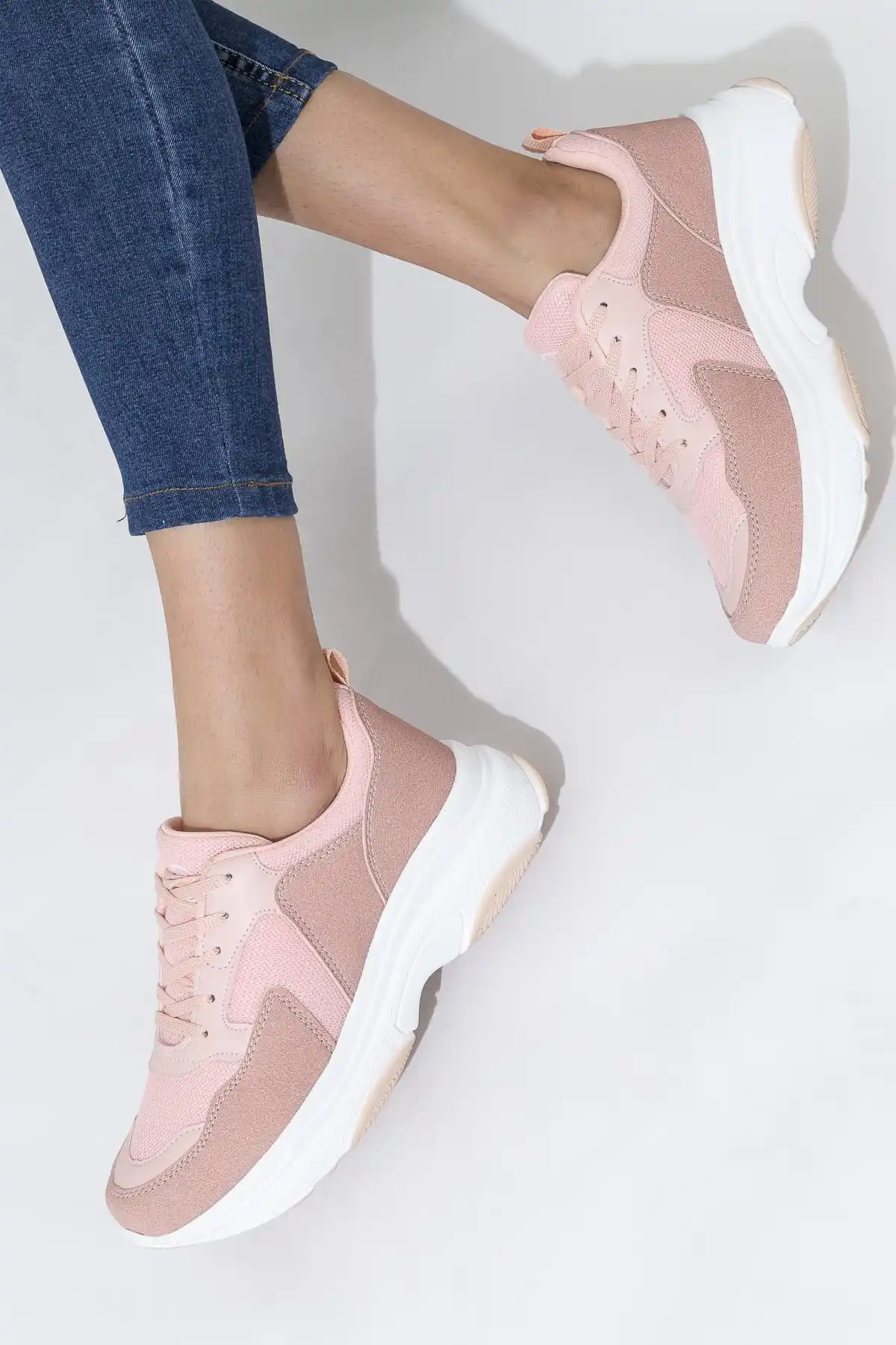 SOHO/Модная женская обувь на массивном каблуке Милые розовые женские кроссовки